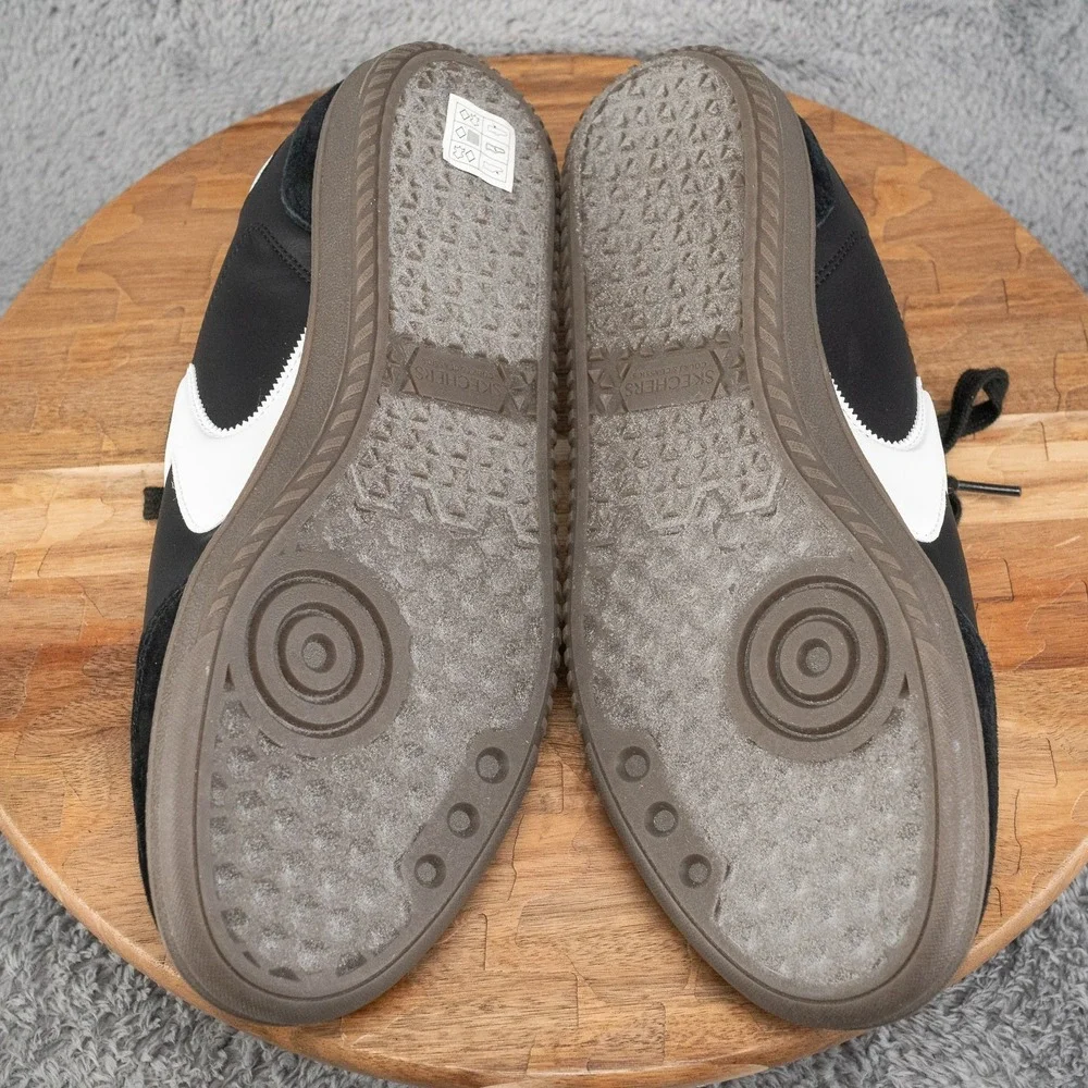 Skechers Hotshot Kickoff Court Classics Shoes Mens 10 Black White